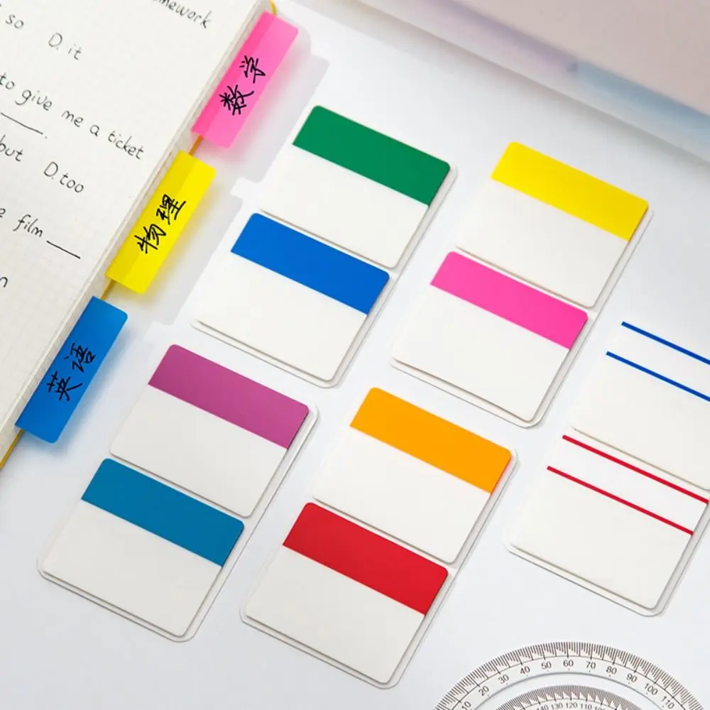 50 Sheets Transparent Index Sticky Notes To Do List Marker Label Reading Bookmark Paper Notepad School Stationery Supplies