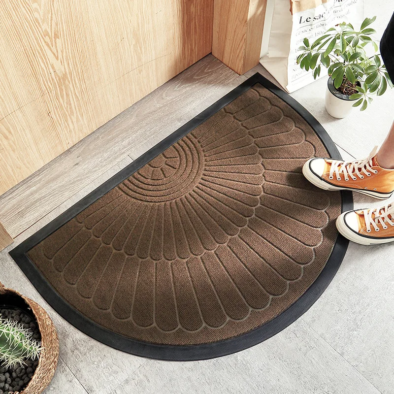 Vintage Semicircle Entrance Door Mat Wrinkle-Resistant Wear-resistant Front Door Mats Ourdoor Shoe Bottom Soil Scraper Doormat