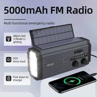 Woopker 5000mAh FM Radio XSY-320 Portable Emergency Radio Hand Crank Solar radio AM/NOAA Portable LED SOS Alarm Power Bank