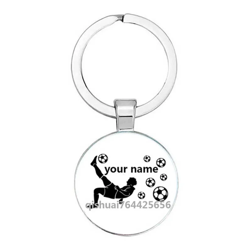 Portachiavi con nome personalizzato fai da te da calcio per giocare a portachiavi da ragazzo, portachiavi fai da te per gli amanti del calcio, portachiavi regalo di moda per Foo