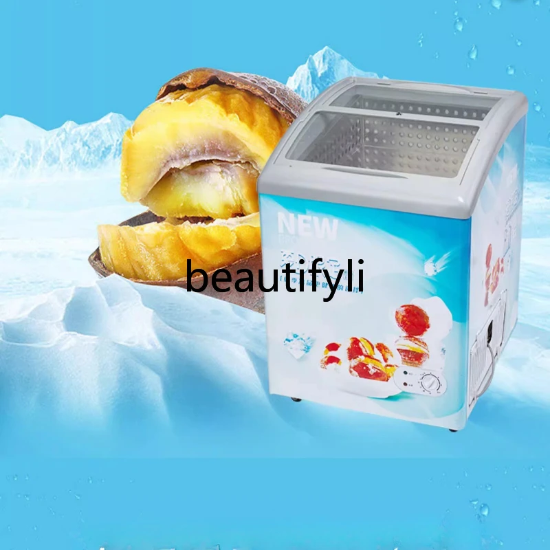 

Small Ice Cream Freezer Display Cabinet Refrigerator Transparent Commercial Custom Display Case