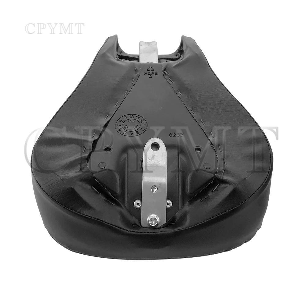 Almohada de cuero PU negra para conductor delantero de motocicleta, cojín para asiento individual apto para Harley Sportster XL 883 1200 72 48 2006-2013