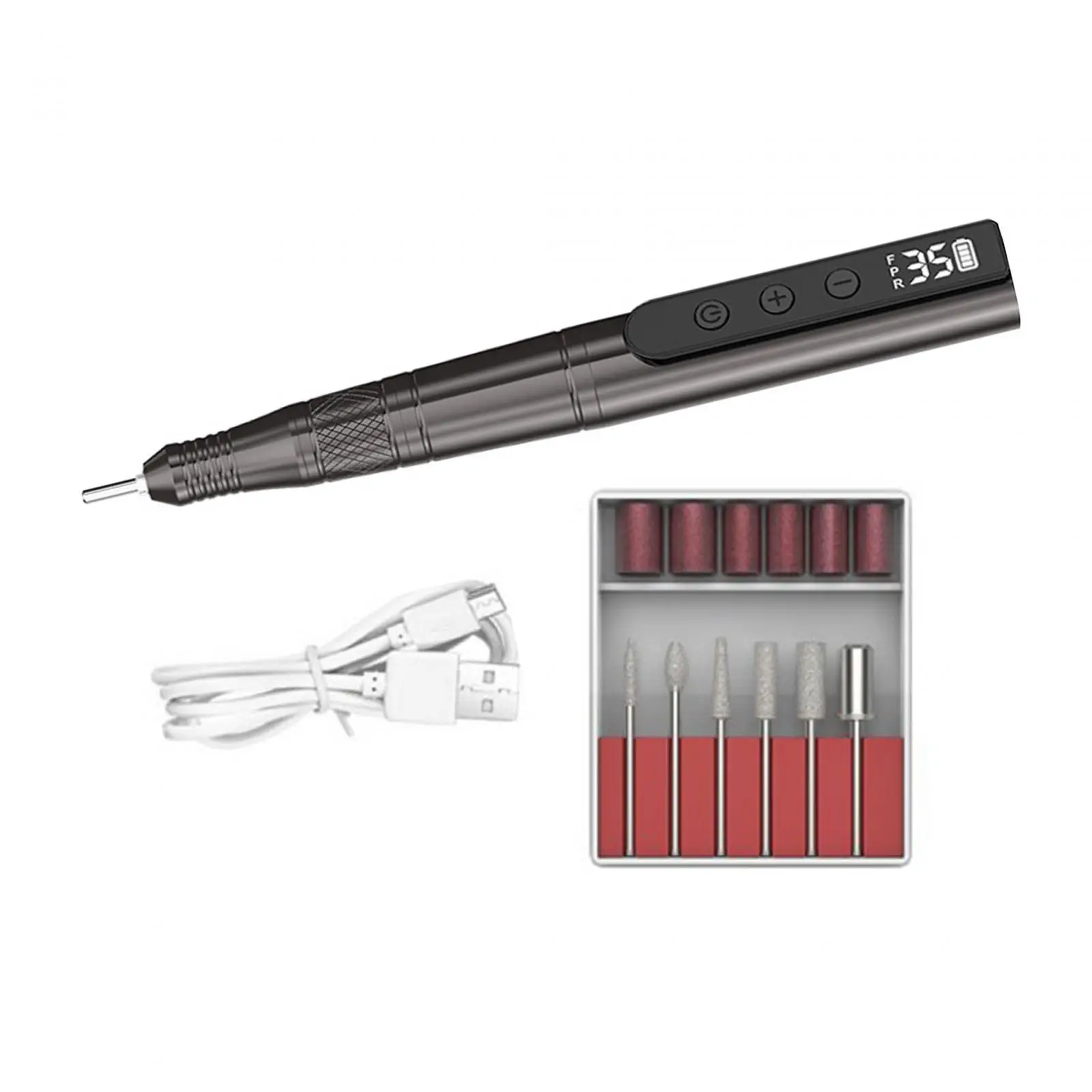 تدريبات الأظافر الكهربائية Efiles تدريبات الأظافر زخارف طحن الأظافر إزالة الأظافر الأكريليك المحمولة 35000 دورة في الدقيقة طحن أظافر طاحونة