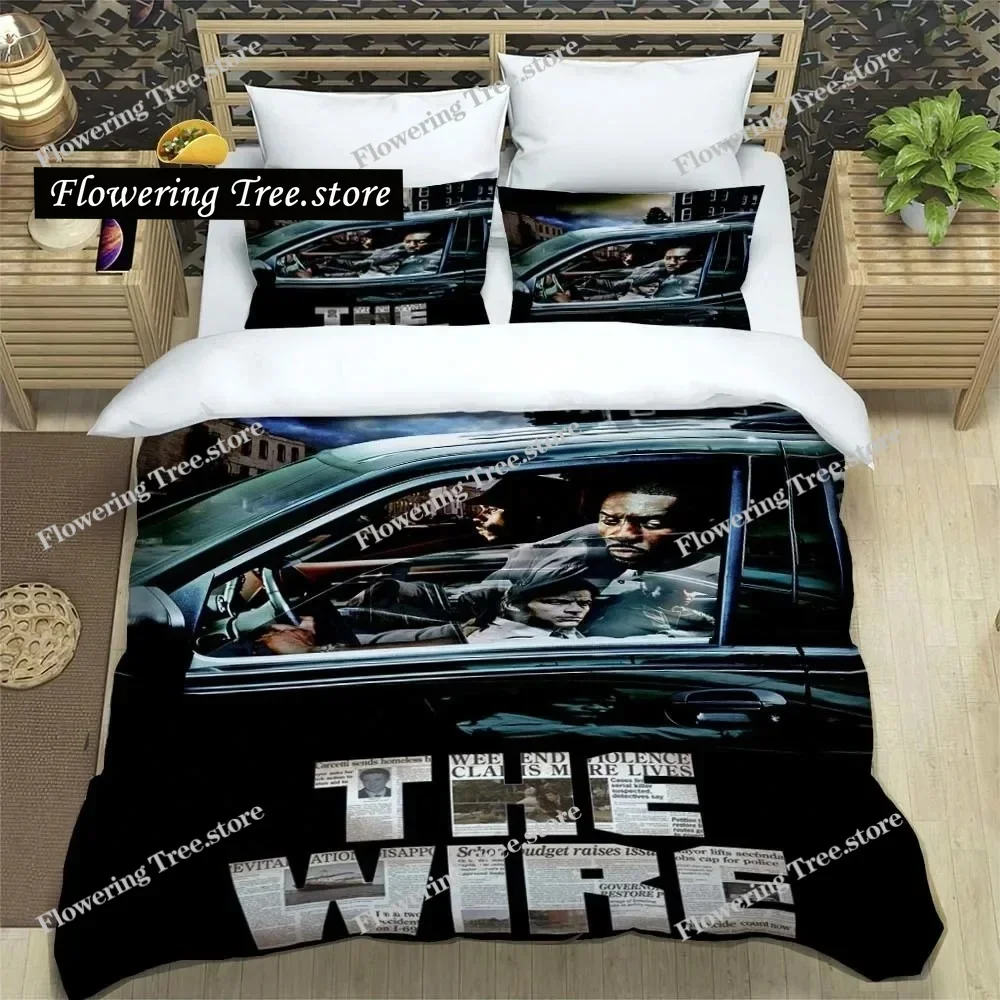 Crime TV Series The Wire Sheets Quilt Covers Bedding Dormitory Sheets Three-piece Bedding Set Soft Warm Bedding Set