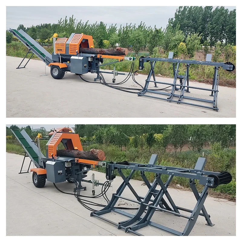 Factory Outlet 500mm Firewood Processor Equipment Farm Tree Portable Hydraulic Log Splitter Wood Cutting Splitting Machine Sale