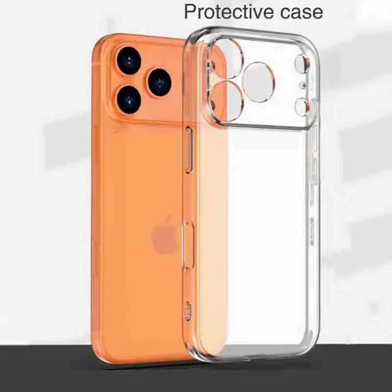 Silicone Soft Transparent Back Cover for 17 pro Max Phone Case Durable Flexible Clear Jacket Hard Back Skin Protective