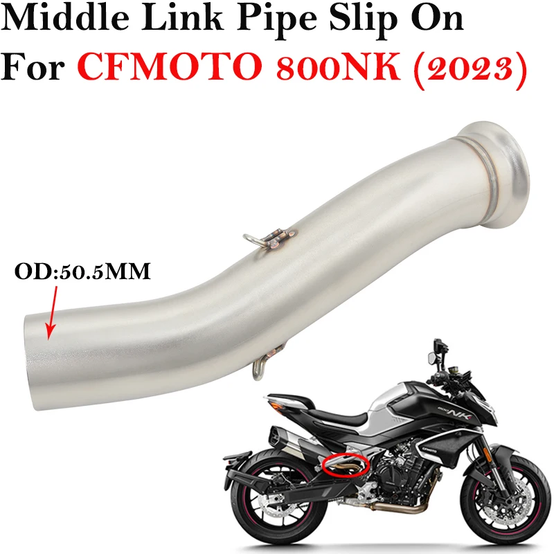 For CFMOTO 800NK 800NK NK 800 2023 Motorcycle Exhaust Escape Modify Connecting With Mid Link Pipe Bike Escape Muffler DB Killer