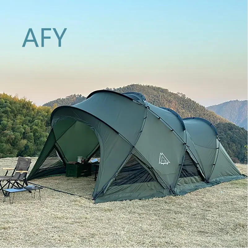 Outdoor Camping Chimney Tent for Spring Mountain Small G Heightened Tent 70D Nylon Blackened Spherical Tent for Backpacking