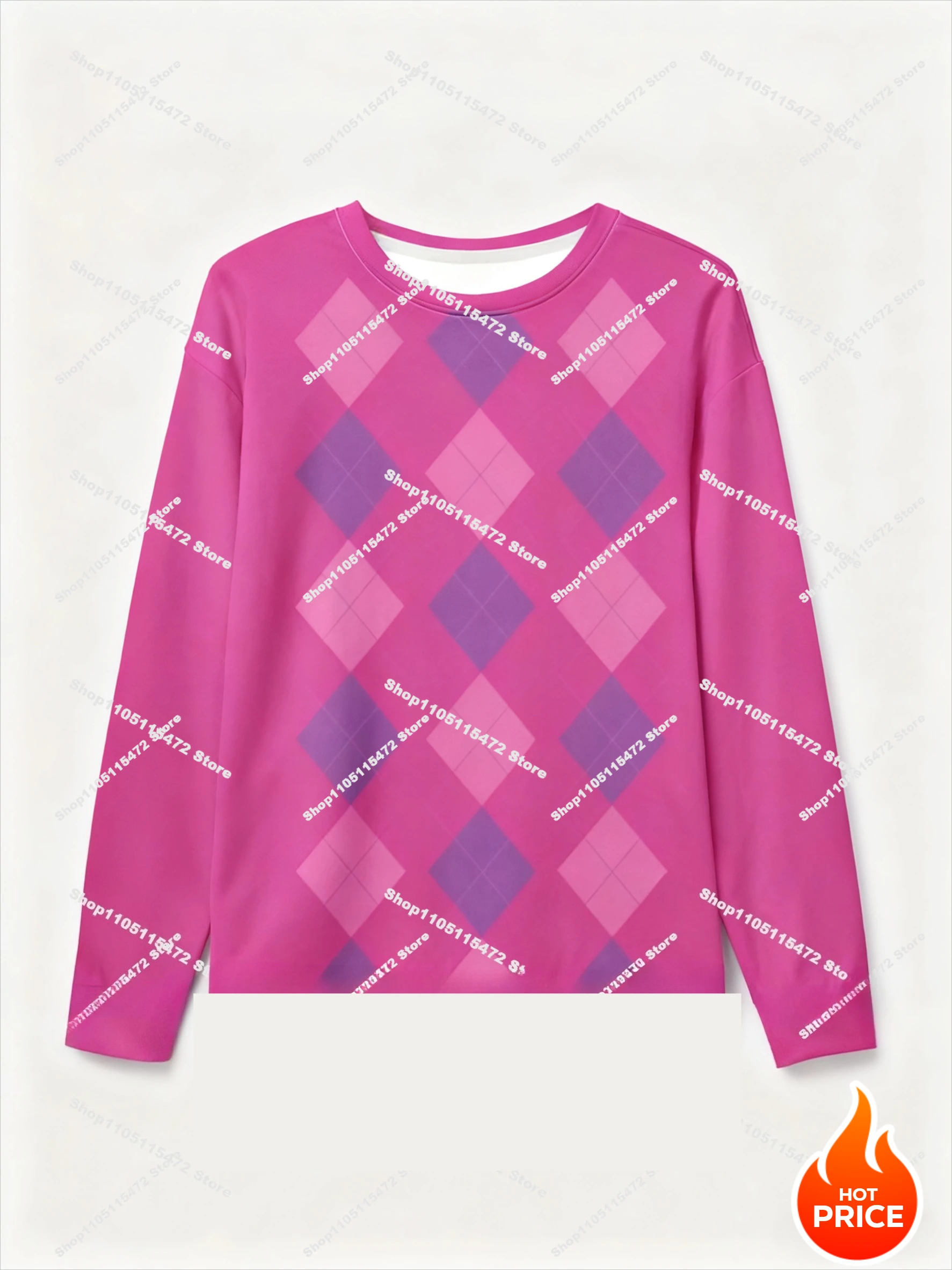 Camiseta de manga larga de la película KPop Demon Hunters, camisetas para niñas y mujeres, camiseta de manga larga a la moda con cuello redondo, ropa de calle informal Unisex