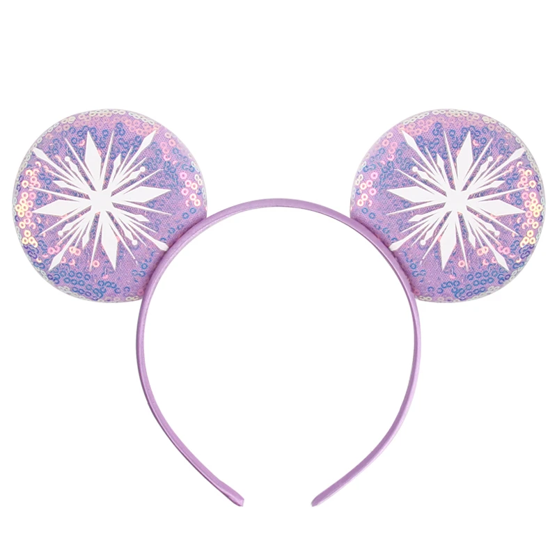Frozen Mouse Ear Stirnband für Frauen und Mädchen, glitzernde lila Schleifen-Haarreifen für Party, Valentinstag, Geschenk, Urlaub, Haar-Accessoires – Detail 7