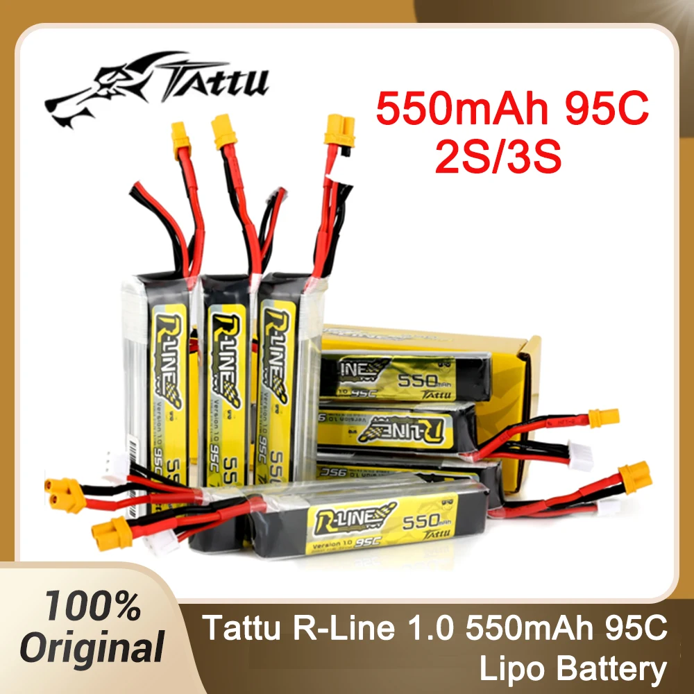 Image of Tattu R-Line 1.0 550mAh 95C Akku 2S/3S 7,4V/11,1V Lipo-Akku mit XT30-Stecker für FPV-Renndrohnen und Quadcopter