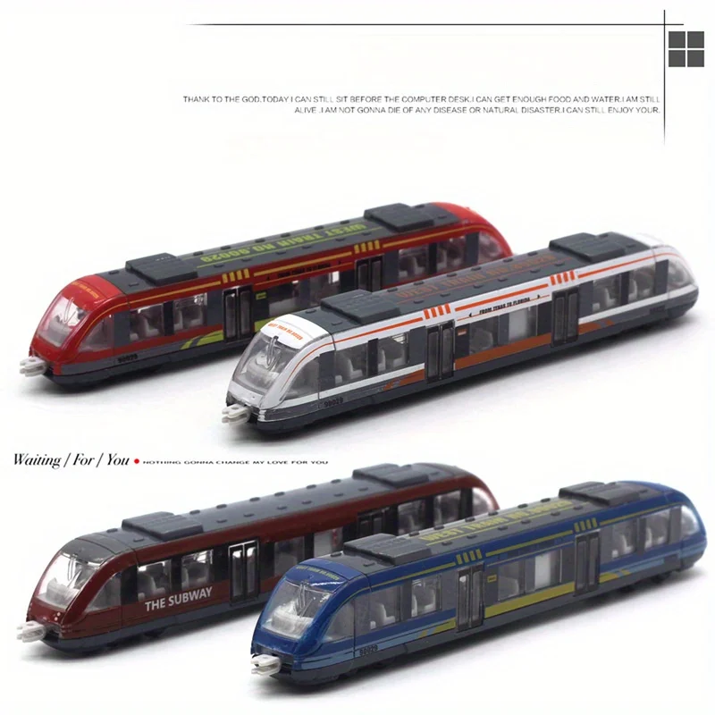 Simulation Alloy Metal High-Speed Rail Diecast Train Toy Model Subway Glide Car Train Educational Toys for Boys Children Gift