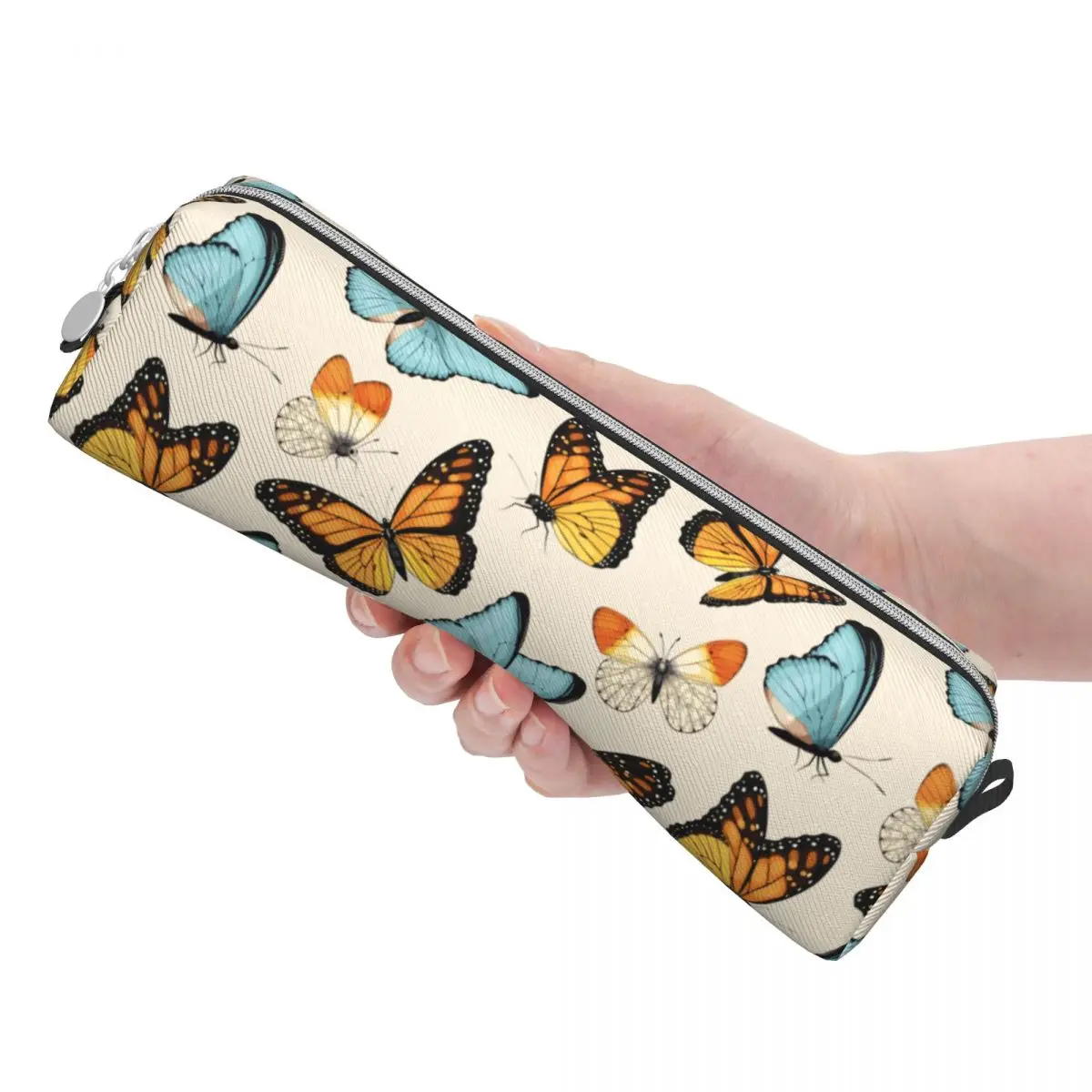 Vinatge Butterfly Pattern Pencil Cases Pen Box Bags Student Big Capacity School Supplies Cosmetic Pencilcases