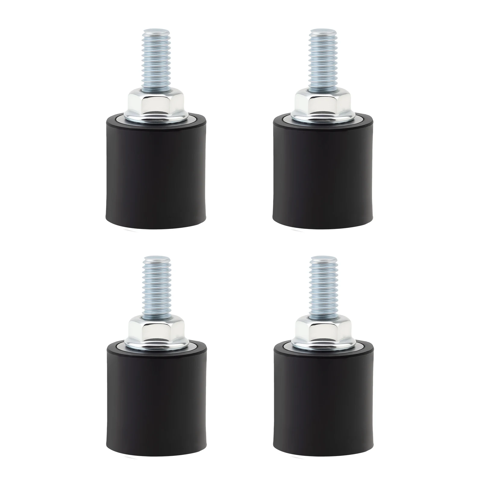4 Pack M6x18x20Dx20H mm Rubber Stud Anti Vibration Shock Absorber for Air Compressors / Garage Motor / Engines with 4pcs M6 Nuts