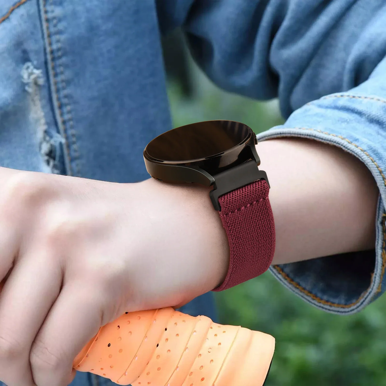 22 مللي متر شريط نايلون مرن ل Amazfit Bip 6 5/التوازن 46 مللي متر/ستراتوس 2 2s 3 حزام سوار ل Amazfit GTR 47 مللي متر 4 3 برو 2e 2 العصابات