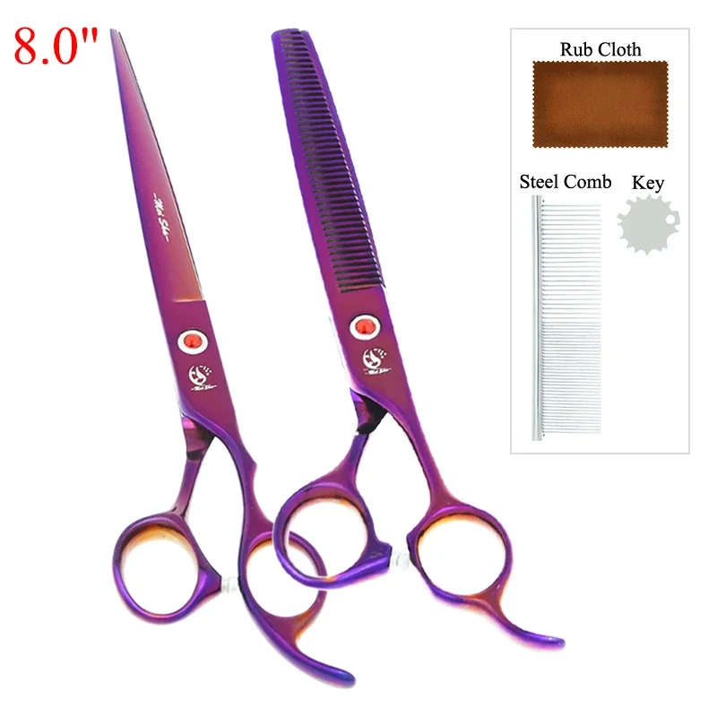 8 inch Meisha Professional Pet Grooming Scissors Kit 2 Pieces Dog Hair Shears Stainless Steel Animals Comb Puppy Supplies B0045A