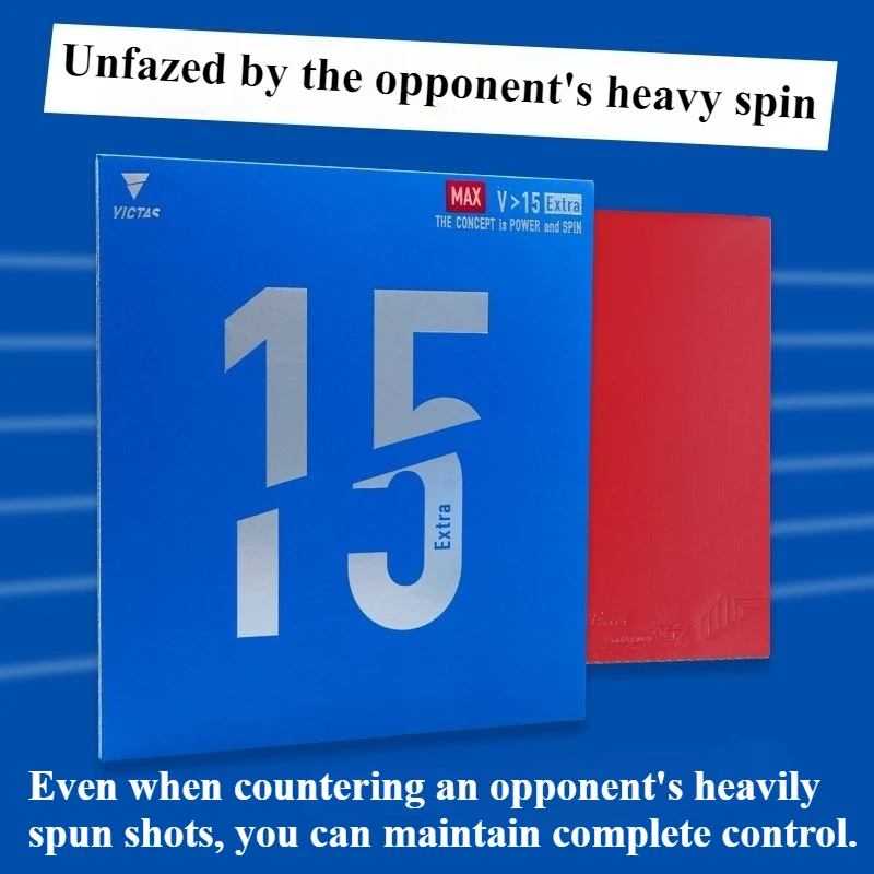 VICTAS V15 اضافية غير لاصقة تنس الطاولة المطاط ورقة البثور في مع ماكس/2.0 مللي متر الإسفنج بينغ بونغ المطاط للهجوم السريع وحلقة