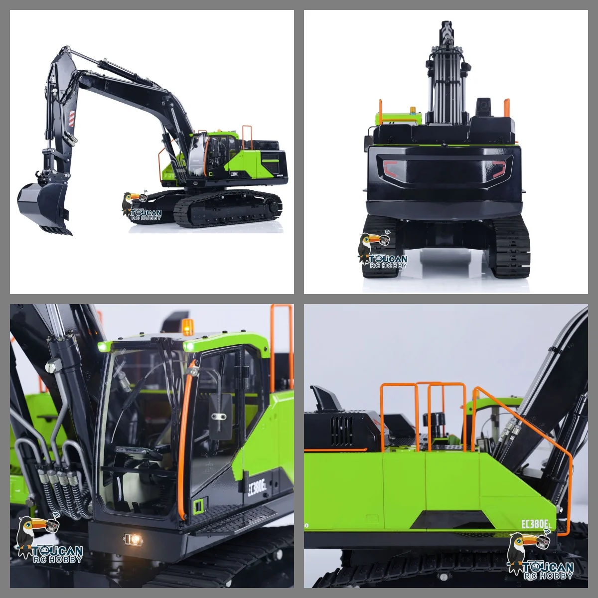 

MTM EC380 RC Hydraulic Excavator 1/14 T12D Radio Remote Control Metal 2 Arms Digger Finished Construction Trucks Vehicle Model