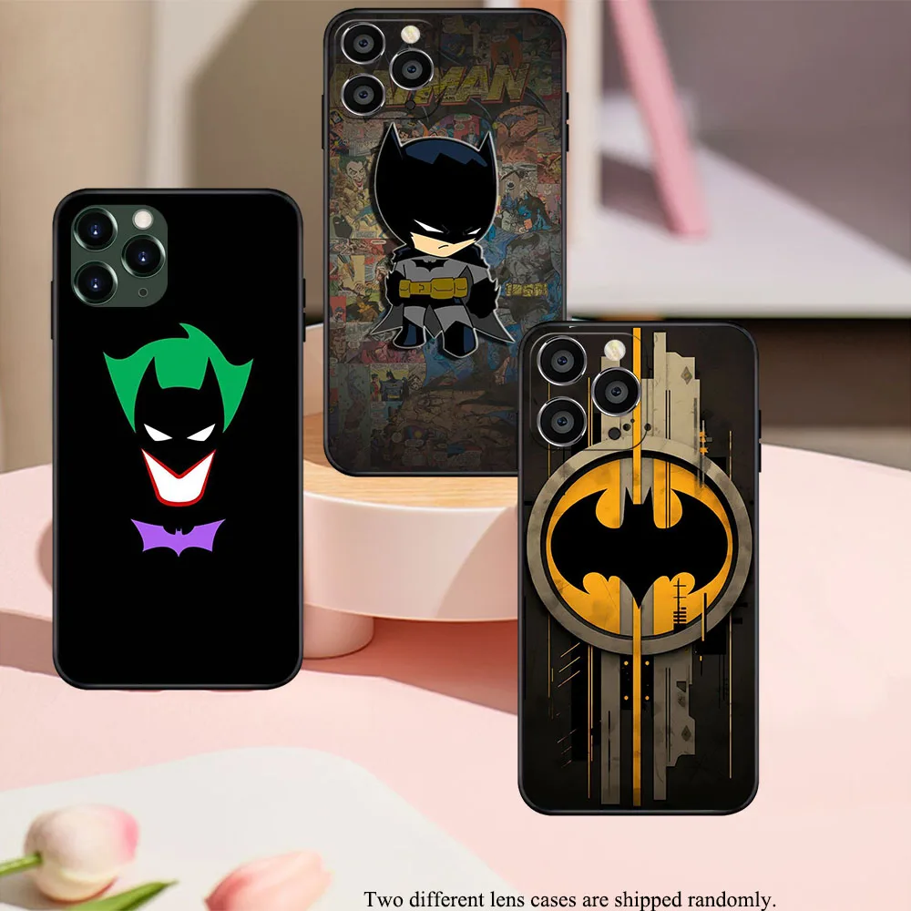 US-26 Batman Soft Case For iPhone 15 14 13 12 11 Mini Max Pro Plus