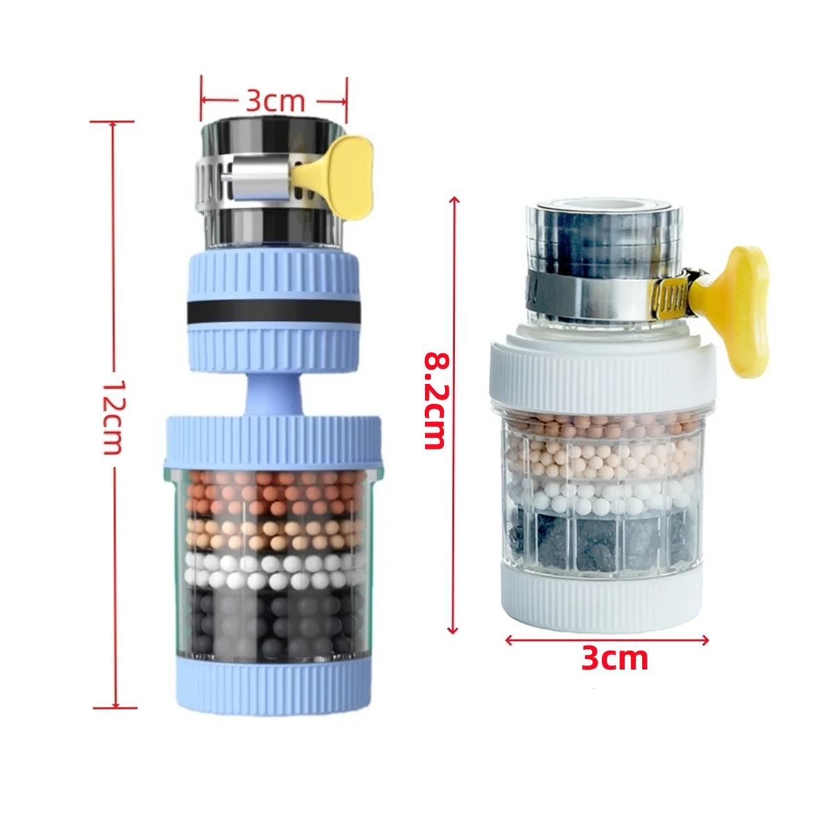 6Layers Universal Faucet Splash-proof Filter Shower Kitchen Garden Irrigation Rotating Detachable Water Purifier Filtration Head