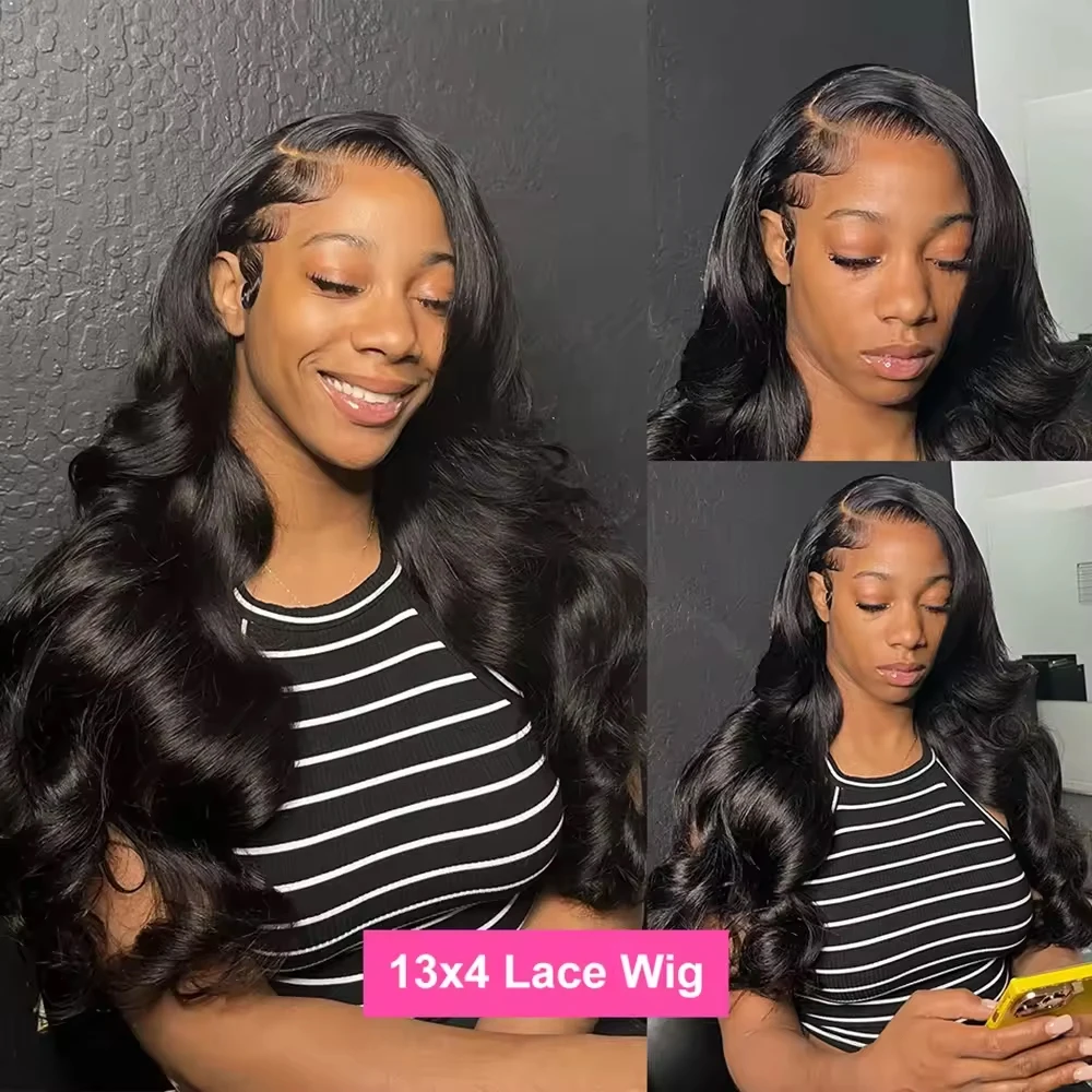 250 Density 30 40 Inch 13x6 Transparent HD Lace Frontal Body Wave Wigs Human Hair Remy 13x4 Lace Front Wig For Black Women image 2
