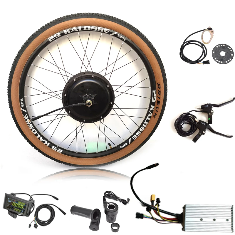 

Free Shipping 29 Inches Electric Bike Wheels Motor 48V 1000W Brushless 135mm Dropout 26/27.5/29ER E Bike