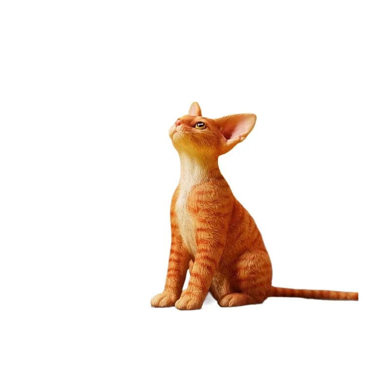 German curly cat simulation animal model, cute princess creative car ornament figure