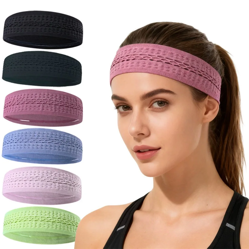 

Эластичная повязка на голову для йоги и спорта, влагоотводящая, нескользящая, для мужчин и женщин, для фитнеса и бега