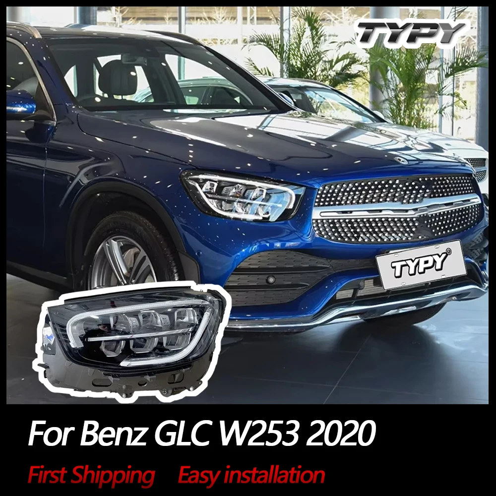 

TYPY, новая светодиодная фара, обновленная модифицированная полная фара для Benz GLC W253 2020, указатели поворота, дневные ходовые огни