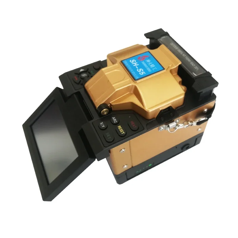 Original Shenhuo Seiko FTTH SH-S5 ไฟเบอร์ออปติก Splicing เครื่อง SM MM Fiber Fusion Splicer สําหรับไฟเบอร์ Splicing พร้อมหน้าจอสัมผัส