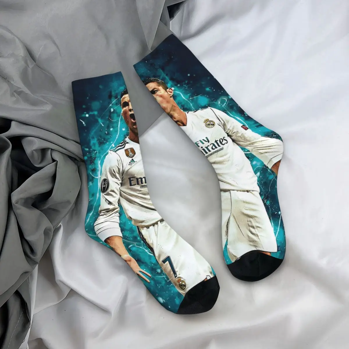 Football Cristianos Socks for Men Soccer Cr7 Accessories Socks Sweat Absorbing