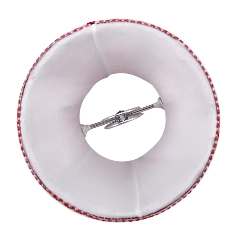 

AT29-3X Fabric Clip On Lamp Shade, E14 Handmade Lampshade For Modern European Style Wall Sconce Lamp,Candle Lamp(Red)