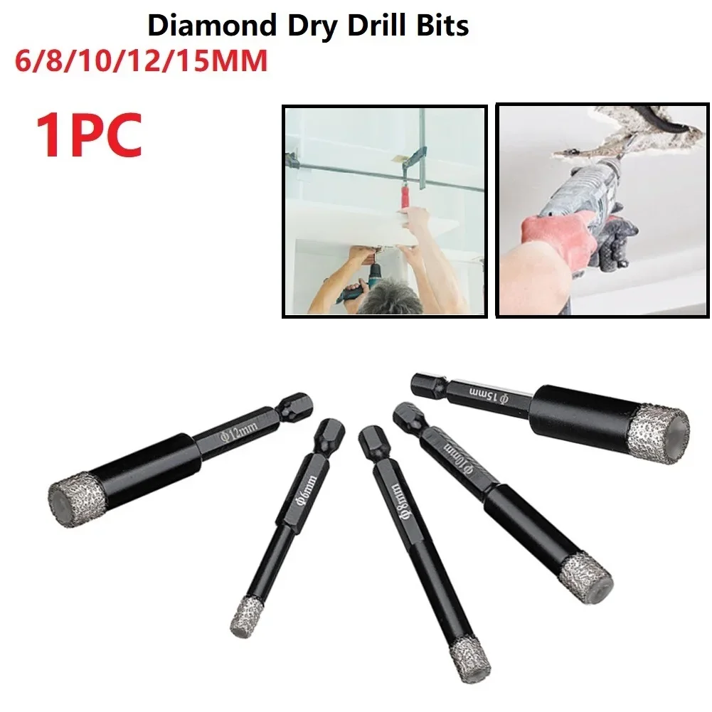 6-15Mm Máy Hút Chia Lửa Bằng Đồng Nguyên Kim Cương Khô Mũi Sứ Đá Hoa Cương Gạch Kính Đá Cẩm Thạch Cho Nề Bê Tông Ngói/mặt Kính Ceramic