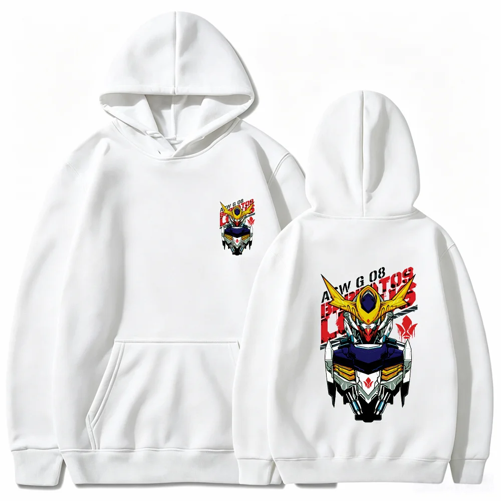 Sudadera con Capucha para Hombre Bandai Mobile Suit Gundam Iron Blooded Orphans Barbatos, Sudadera Informal Holgada y Cálida de Alta Calidad para Otoño e Invierno