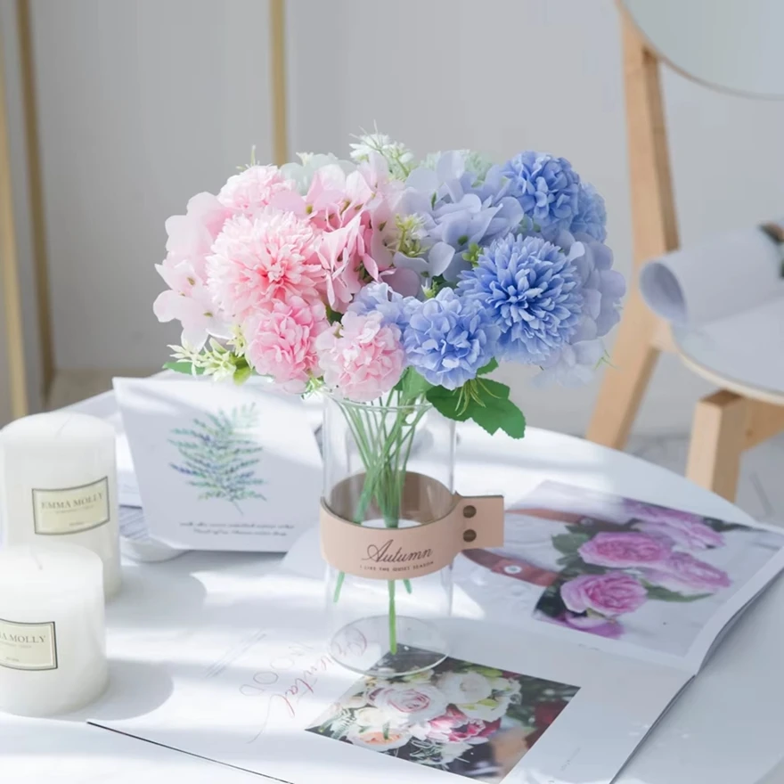 

3Pcs Artificial Flowers Silk Bridal Bouquet Festival Vase Home Room Decor Garden Fake Plants Wedding Table Diy Gift Prop Hotsale