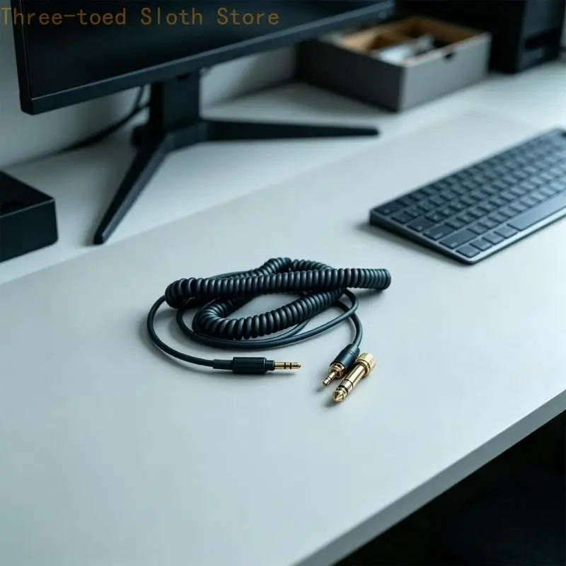 Ersatz-3,5-mm-Kopfhörerkabel für MDR-WH1000XM3 MDR100ABN, Spiraldesign E74A – Detail 8