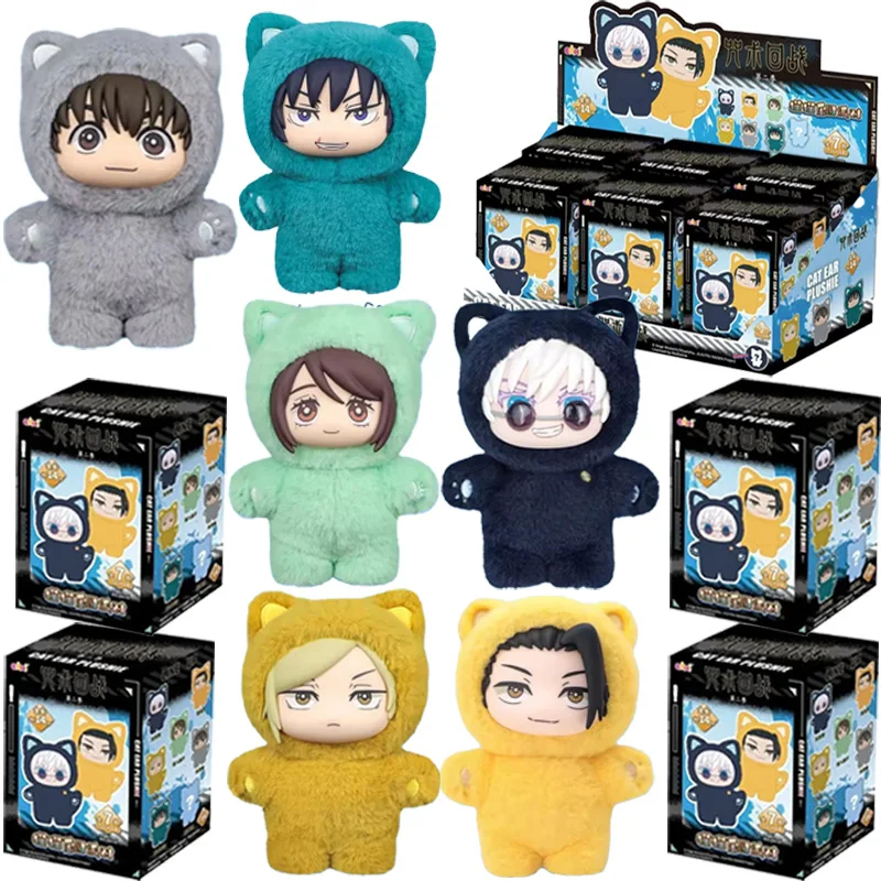 

New Jujutsu Kaisen 2 Blind Box Doll Cat Ear Plush Series Anime Figure Room Decoration Collection Kids Customed Birthday Gift Toy