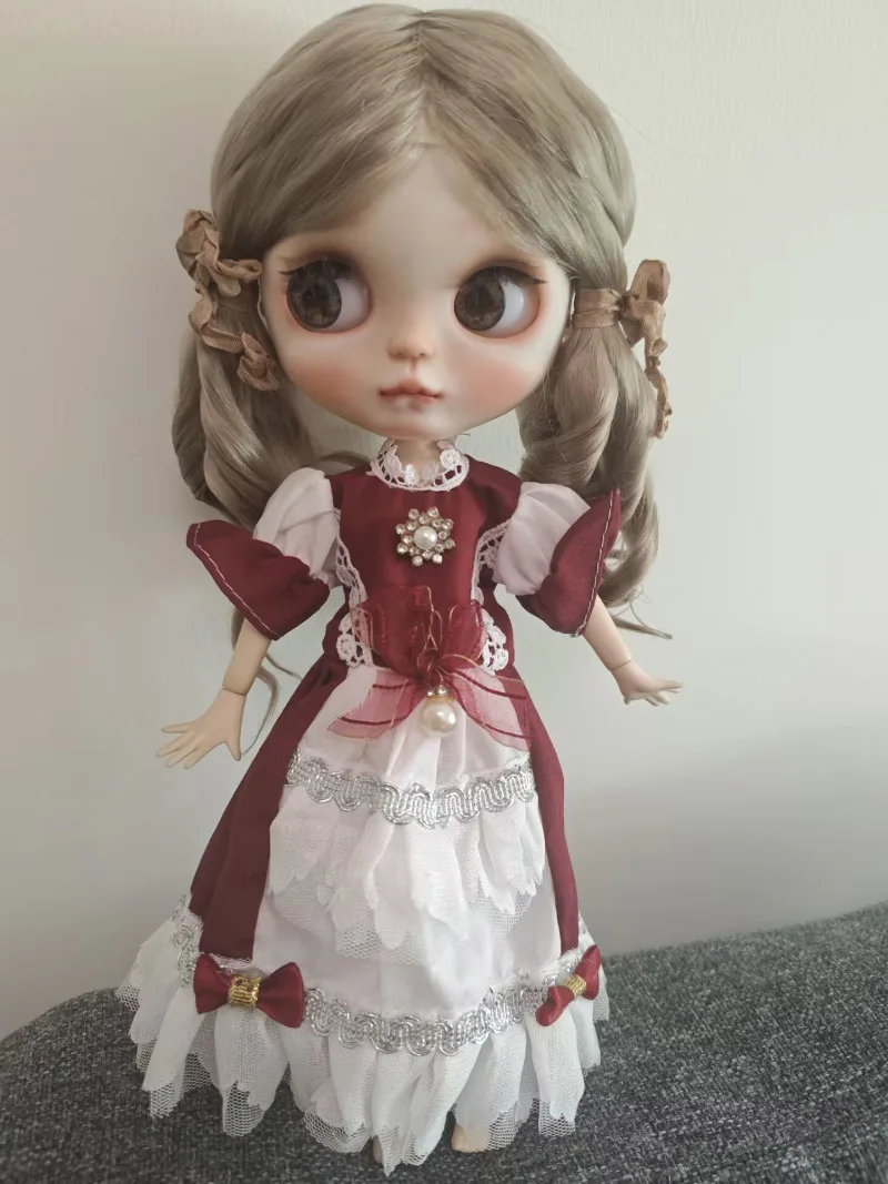 1pcs 2025 palace style Blythe/landoudou one-piece dress (Fit for Lulu,ymy24,Ob22,24,26,zone, Jenny)