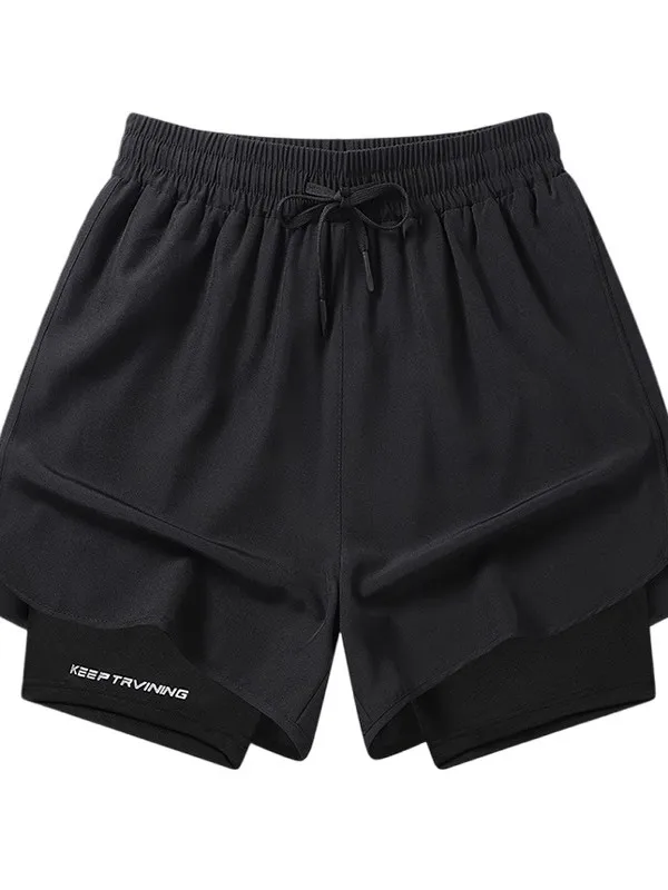 Мужские повседневные брюки свободного кроя свободного кроя Qui Dry Training orts Summer Running Fitn для легкой атлетики, длина четверти