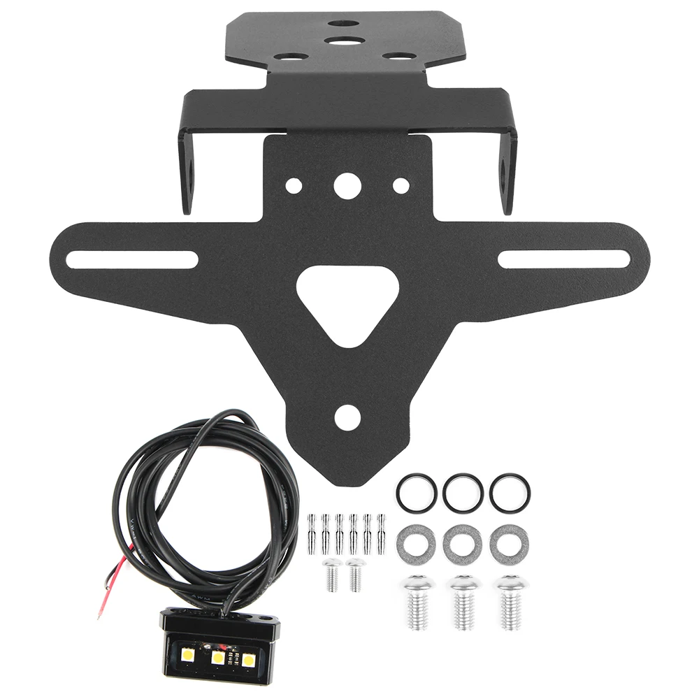 

For CFMOTO 450SR 450 SR 2022- Motorcycle Rear License Plate Holder Bracket With LED Light Adjustable Tail Fender Eliminator Kit