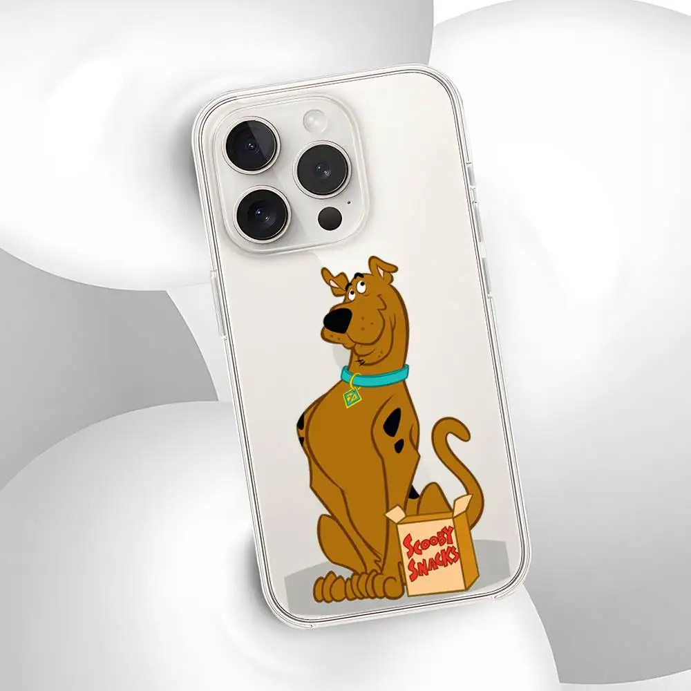 حافظة هاتف D-Doo Cute D-Dog S-Scoobies شفافة لهاتف آيفون 16 15 11 13pro Max 14Plus X Xr Xs Max 12mini - غطاء شفاف #6