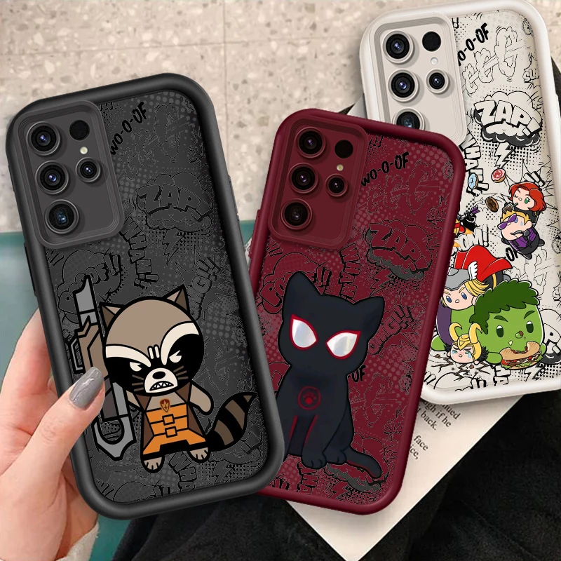 Cute Marvel Collection Cartoon For Samsung Note 20 S24 S23 S22 S21 S20 Ultra Plus FE A25 A23 A22 A15 A31 5G Eye Ladder Cover