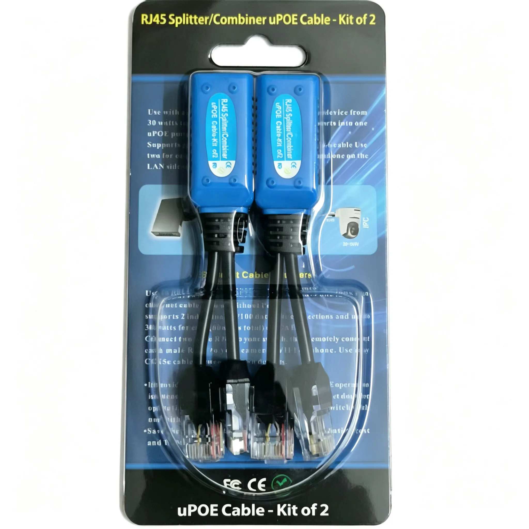 5-ペア-rj45-スプリッター-コンバイナー-upoe-ケーブル-2-つの-poe-カメラが-1-つのネットケーブルを使用する-poe-アダプター-ケーブル-コネクタ-パッシブ電源ケーブル