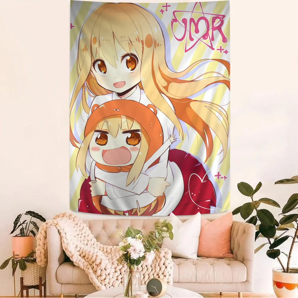 

Himouto Umaru-chan Printed Large Wall Tapestry Hanging Tarot Hippie Wall Rugs Dorm Home Decor