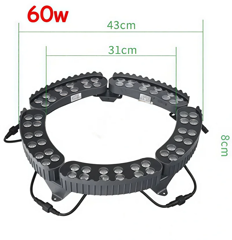 12W RGB LED Outdoor Garden Lights IP65 Waterproof Tree Lighting Path Spotlight Movable Landscape Lamp for Nightscapes Colorful