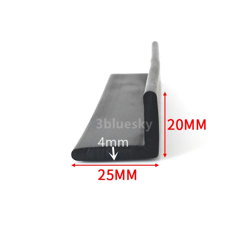 Custom EPDM Rubber Angle Corner Protecor Edge Encloser Shield Collision Avoidance Gasket L Strip 20x25mm Black