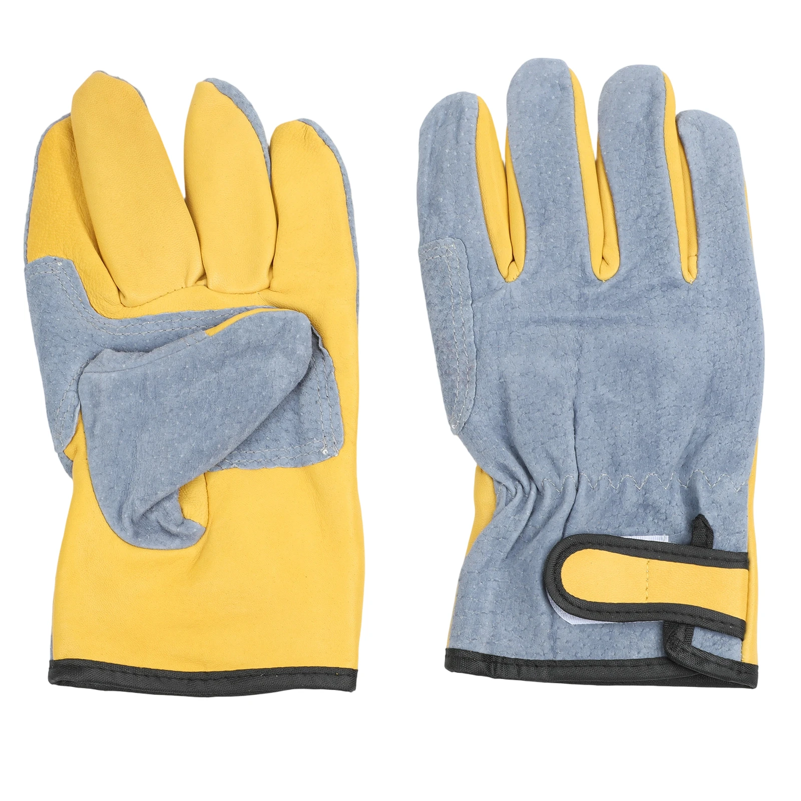 1Pair for labor Protection Gloves Welding Short Work Breathable Leather Gloves Safety Garden Moving Goods Wear-resistant