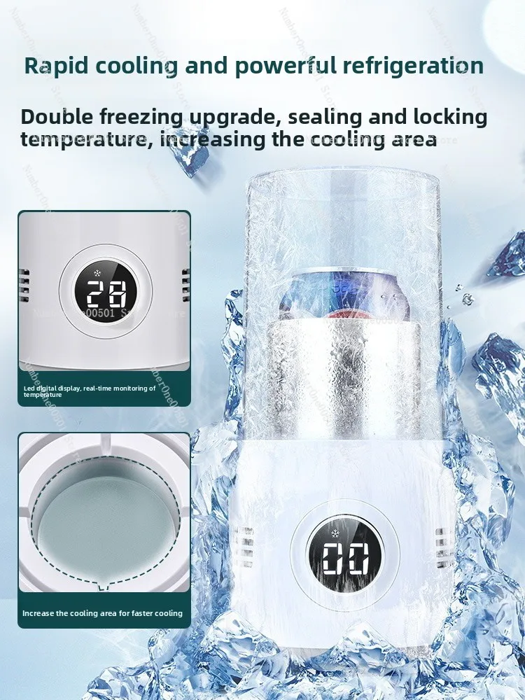 

Semiconductor Cooling Cup Rapid Chiller for Dormitory Ice Making Machine Iced Drink Thermo Electric Cold Hot Beverage Cup