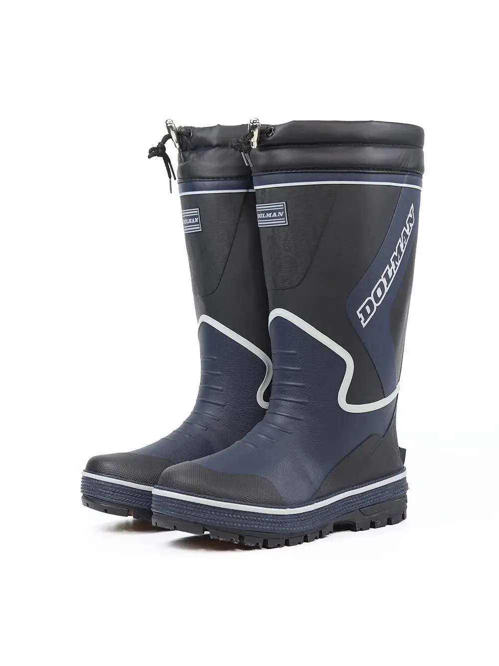 Warm Fleece Lined High Top Integrated Men's Rain Boots Outdoor Fishing Waterproof Rubber Boots Anti Slip Thick Bottom Sole