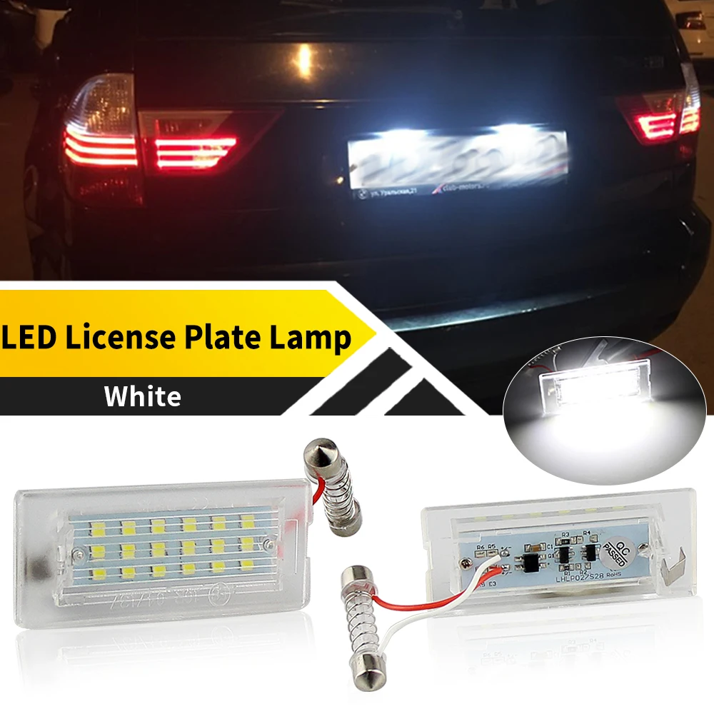 

2 шт. OEM светодиодные лампы освещения номерного знака для BMW E53 X5 1999 2000 2001 2002 2003 для BMW E83 X3 2004 2005 2006 2007 2008 2009